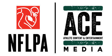 NFLPA and ACE Media logos side by side.