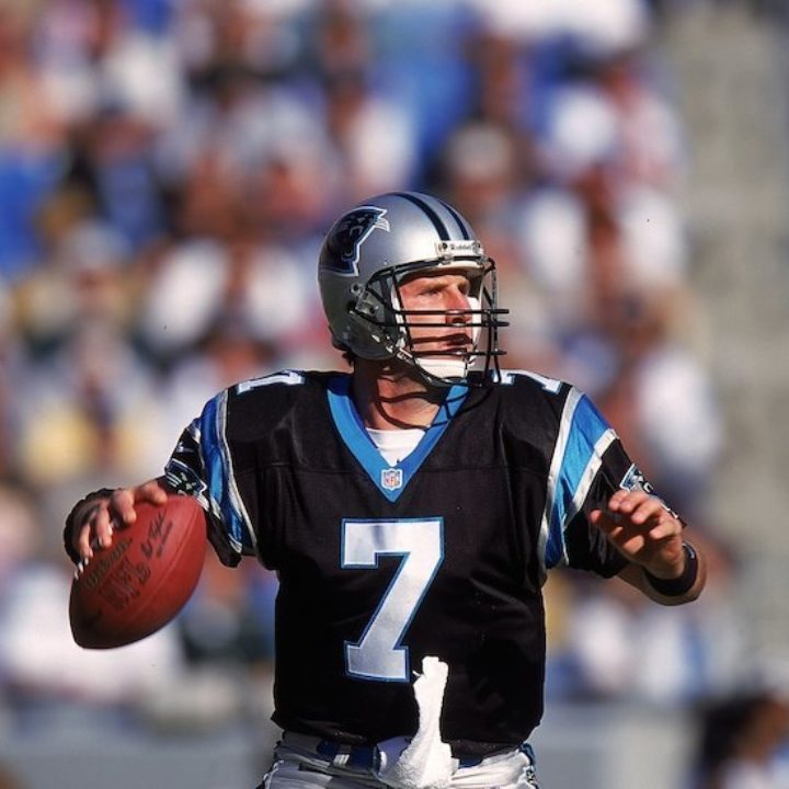 Steve Beuerlein throwing a football